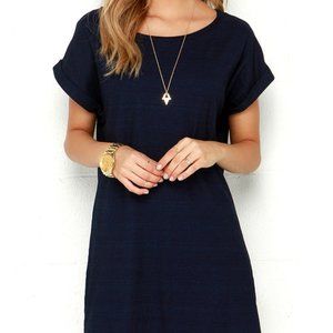 Obey Navy Blue Shirt Dress